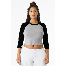 1200 Bella + Canvas Ladies' Micro Ribbed Three-Quarter Raglan Baby T-Shirt