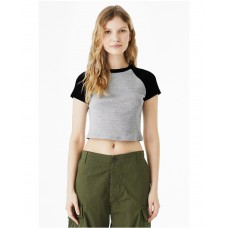 1201 Bella + Canvas Ladies' Micro Ribbed Raglan Baby T-Shirt