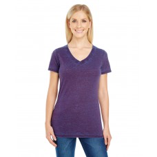 215B Threadfast Apparel Ladies' Cross Dye Short-Sleeve V-Neck T-Shirt
