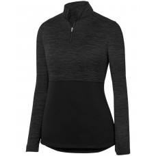 2909 Augusta Sportswear Ladies' Shadow Tonal Heather Quarter-Zip Pullover