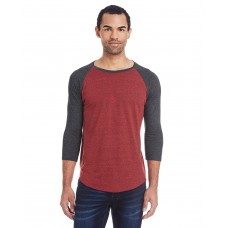 302G Threadfast Apparel Unisex Triblend Three-Quarter Sleeve Raglan
