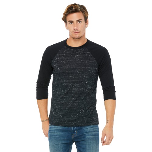3200 Bella + Canvas Unisex Three-Quarter Sleeve Baseball T-Shirt
