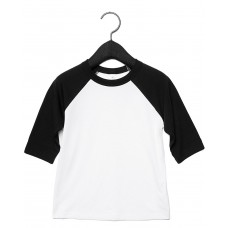 3200T Bella + Canvas Toddler Three-Quarter Sleeve Baseball T-Shirt