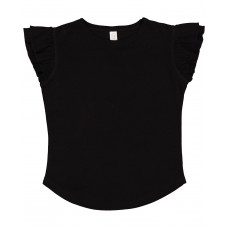 3339 Rabbit Skins Toddler Flutter Sleeve T-Shirt