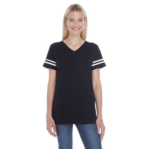 3537 LAT Ladies' Football T-Shirt