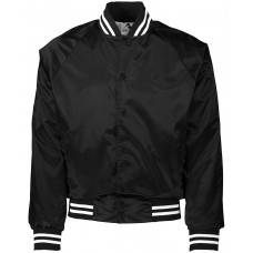 3610 Augusta Sportswear Unisex Striped Trim Satin Baseball Jacket