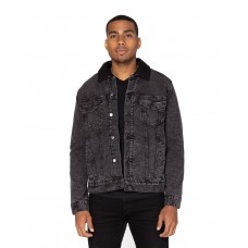 372J Threadfast Apparel Unisex Sherpa-Lined Denim Jacket