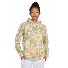4412FL US Blanks Unisex USA Made Flower Tie-Dye Hooded Sweatshirt