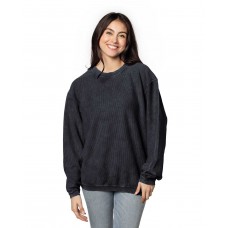 443CK chicka-d Ladies' Corded Crew Sweatshirt
