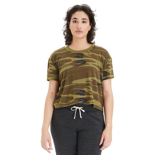 5114B Alternative Ladies' Printed Headliner Cropped T-Shirt