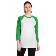 6051 Next Level Apparel Unisex Triblend Three-Quarter Sleeve Raglan