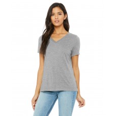 6405CVC Bella + Canvas Ladies' Relaxed Heather CVC Jersey V-Neck T-Shirt