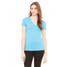 8435 Bella + Canvas Ladies' Triblend Short-Sleeve Deep V-Neck T-Shirt