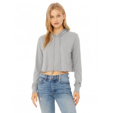 8512 Bella + Canvas Ladies' Cropped Long Sleeve Hooded T-Shirt