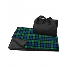 8702 Liberty Bags Fleece/Nylon Plaid Picnic Blanket