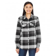 B5210 Burnside Ladies' Plaid Boyfriend Flannel Shirt