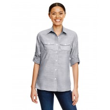 B5247 Burnside Ladies' Texture Woven Shirt