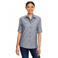 B5255 Burnside Ladies' Chambray Woven Shirt