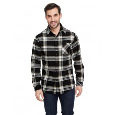 B8212 Burnside Woven Plaid Flannel With Biased Pocket