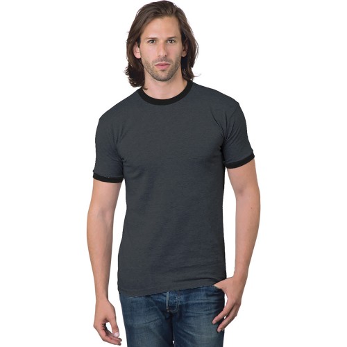 BA1801 Bayside Unisex USA Made Ringer T-Shirt
