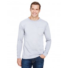 BA3055 Bayside Unisex USA Made Long-Sleeve Pocket T-Shirt