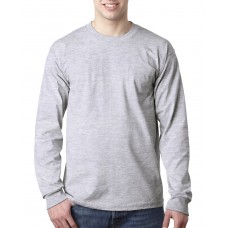 BA8100 Bayside Adult USA Made Heavyweight Long-Sleeve Pocket T-Shirt