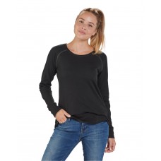 BW3166 Boxercraft Ladies' Payton Preppy Patch Long-Sleeve T-Shirt