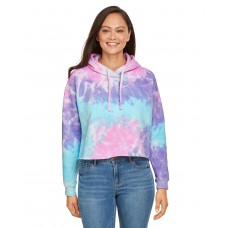 CD8333 Tie-Dye Ladies' Cropped Hooded Sweatshirt