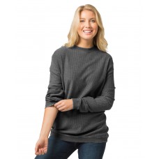 D02 Boxercraft LadiesRally Corduroy Knit Pullover Crew