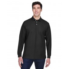 D110 Devon & Jones Men's Pima Piqué Long-Sleeve Polo
