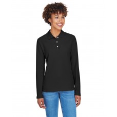 D110W Devon & Jones Ladies' Pima Piqué Long-Sleeve Polo