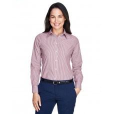 D645W Devon & Jones Ladies' Crown Collection® Banker Stripe Woven Shirt