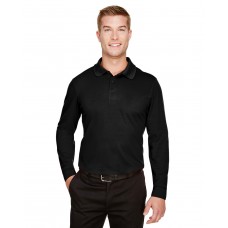 DG20L Devon & Jones CrownLux Performance® Men's Plaited Long Sleeve Polo