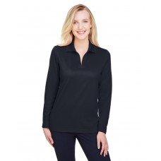 DG20LW Devon & Jones CrownLux Performance® Ladies' Plaited Long Sleeve Polo