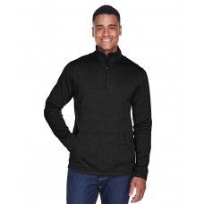 DG798 Devon & Jones Men's Newbury Mélange Fleece Quarter-Zip