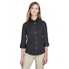 DP625W Devon & Jones Ladies' Perfect Fit Three-Quarter Sleeve Stretch Poplin Blouse