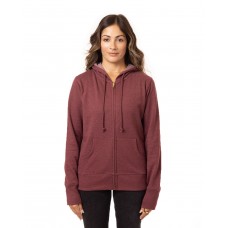 EC4580 econscious Ladies' Heathered Full-Zip Hooded Sweatshirt