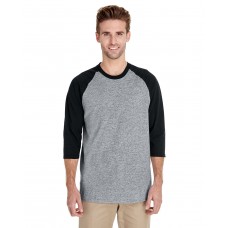 G570 Gildan Adult Heavy Cotton Three-Quarter Raglan Sleeve T-Shirt