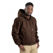 HJ375T Berne Men's Tall Highland Washed Cotton Duck Hooded Jacket