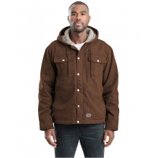 HJ57 Berne Men's Vintage Washed Sherpa-Lined Hooded Jacket