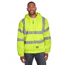 HVF021 Berne Men's Berne Hi-Vis Class 3 Lined Hooded Sweatshirt