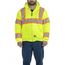 HVJ571 Berne Men's Hi-Vis Class 3 Hooded Active Jacket