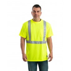 HVK012T Berne Men's Tall Hi-Vis Class 2 Performance Short Sleeve T-Shirt
