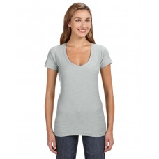 JA8169 J America Ladies' V-Neck Slub T-Shirt