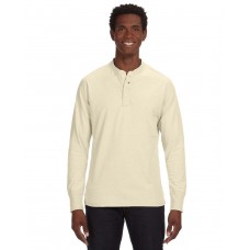 JA8244 J America Men's Vintage Brushed Jersey Henley