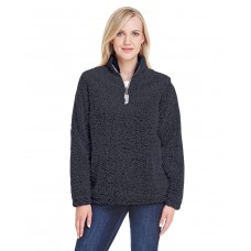 JA8451 J America Ladies' Epic Sherpa Quarter-Zip
