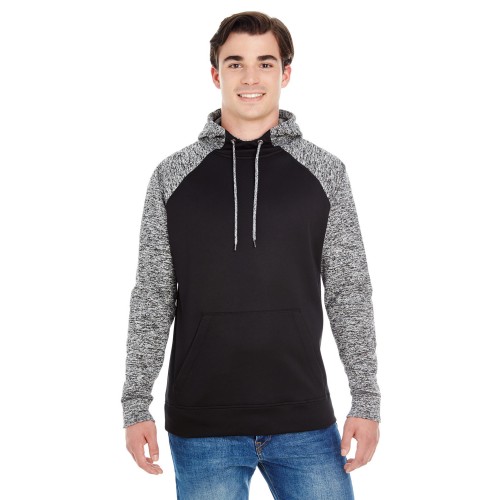 JA8612 J America Adult Colorblock Cosmic Pullover Hooded Sweatshirt