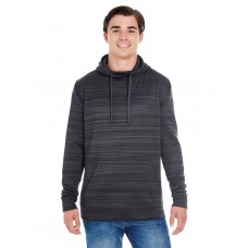 JA8661 J America Adult Odyssey Striped Poly Fleece Pullover Hood