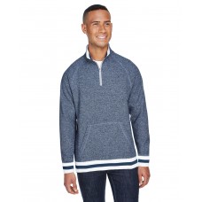 JA8703 J America Adult Peppered Fleece Quarter-Zip