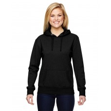 JA8860 J America Ladies' Glitter French Terry Hooded Sweatshirt